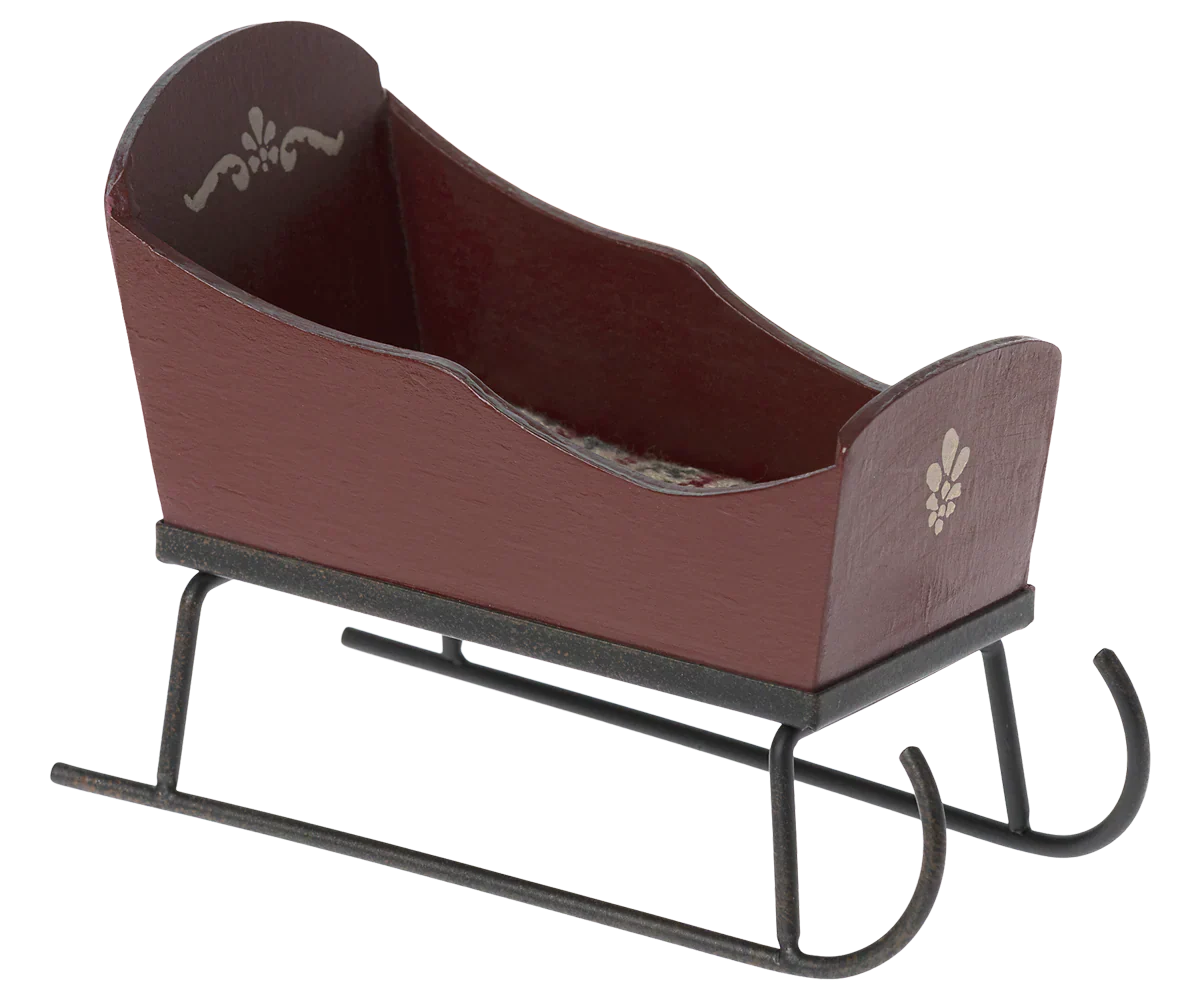 Maileg Sleigh, Mouse - Red
