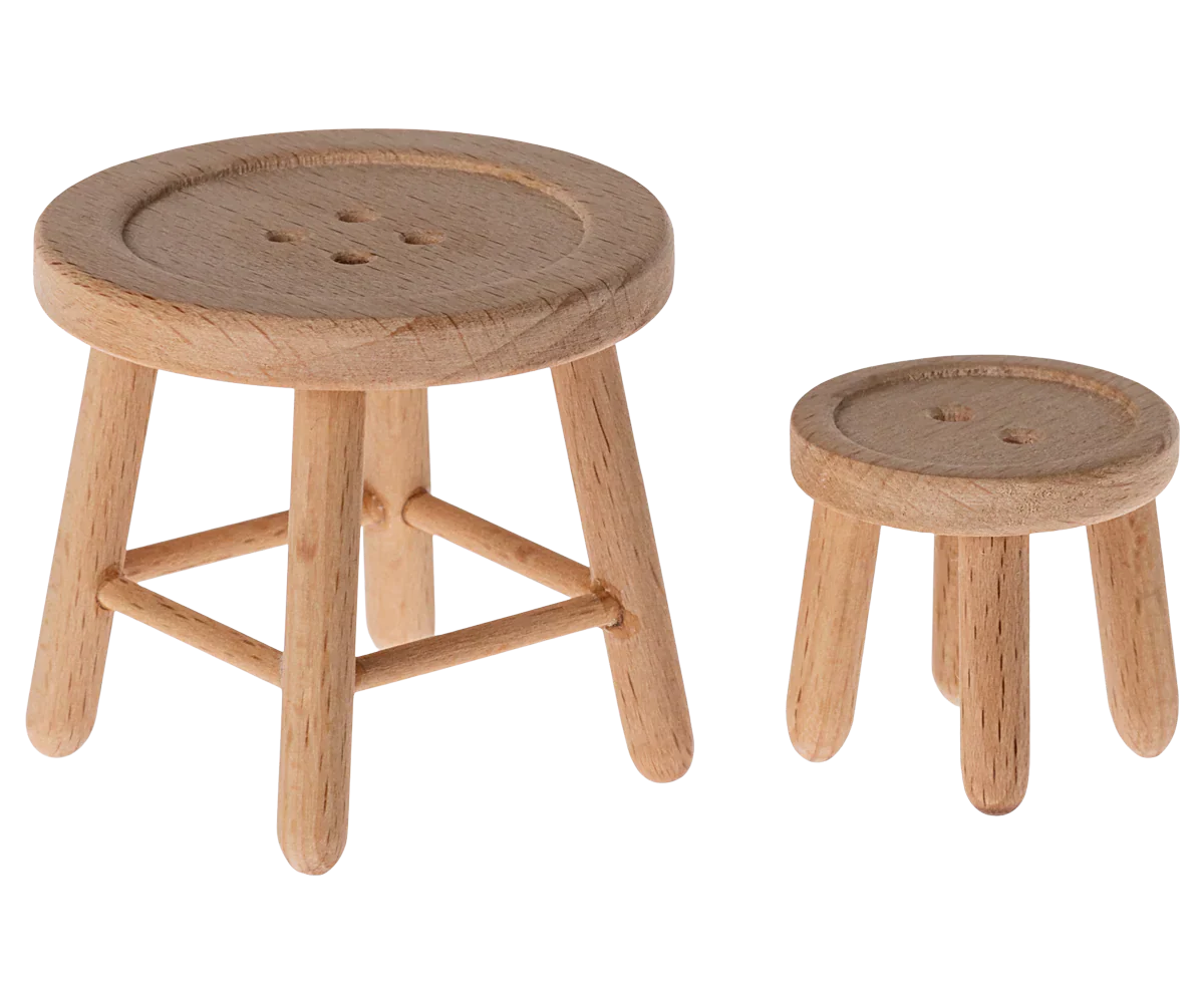 Maileg Table & Stool Set, Mouse