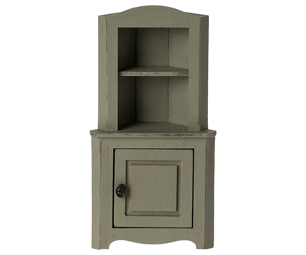 Maileg Corner Cabinet, Mouse - Light Green