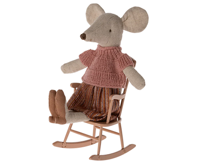 Maileg Rocking chair, Mouse - Dark Powder