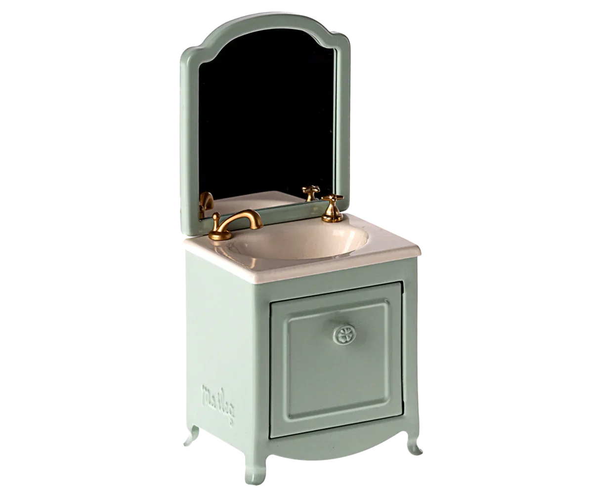 Maileg Sink dresser, Mouse - Mint