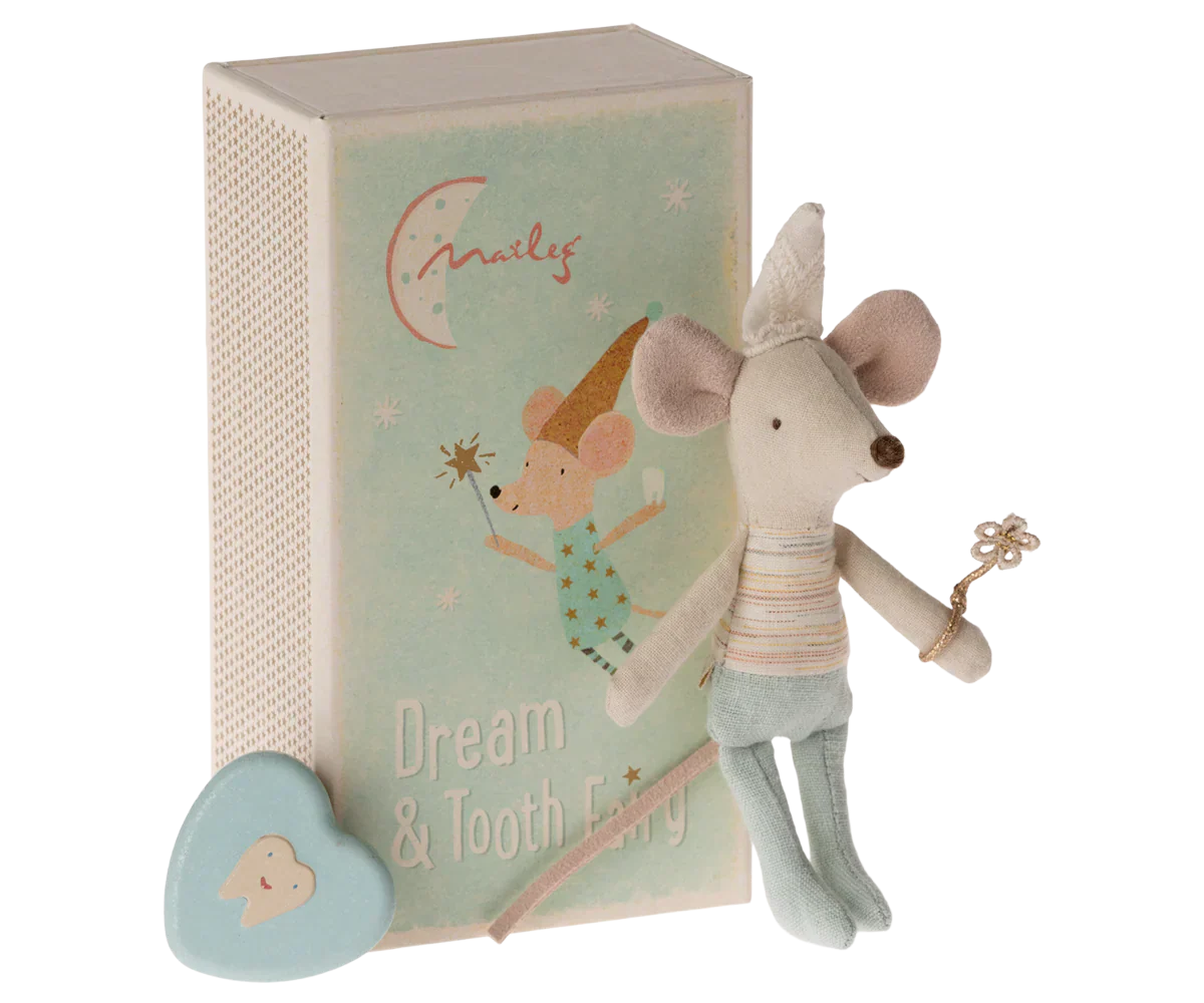 Maileg Tooth Fairy Mouse, Little Brother In Matchbox