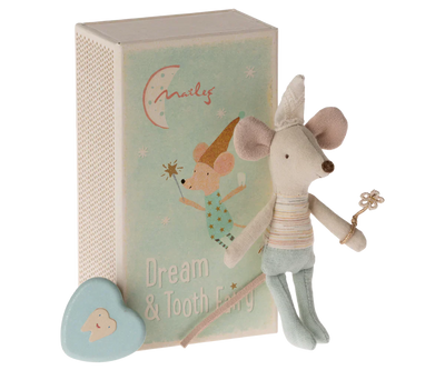 Maileg Tooth Fairy Mouse, Little Brother In Matchbox