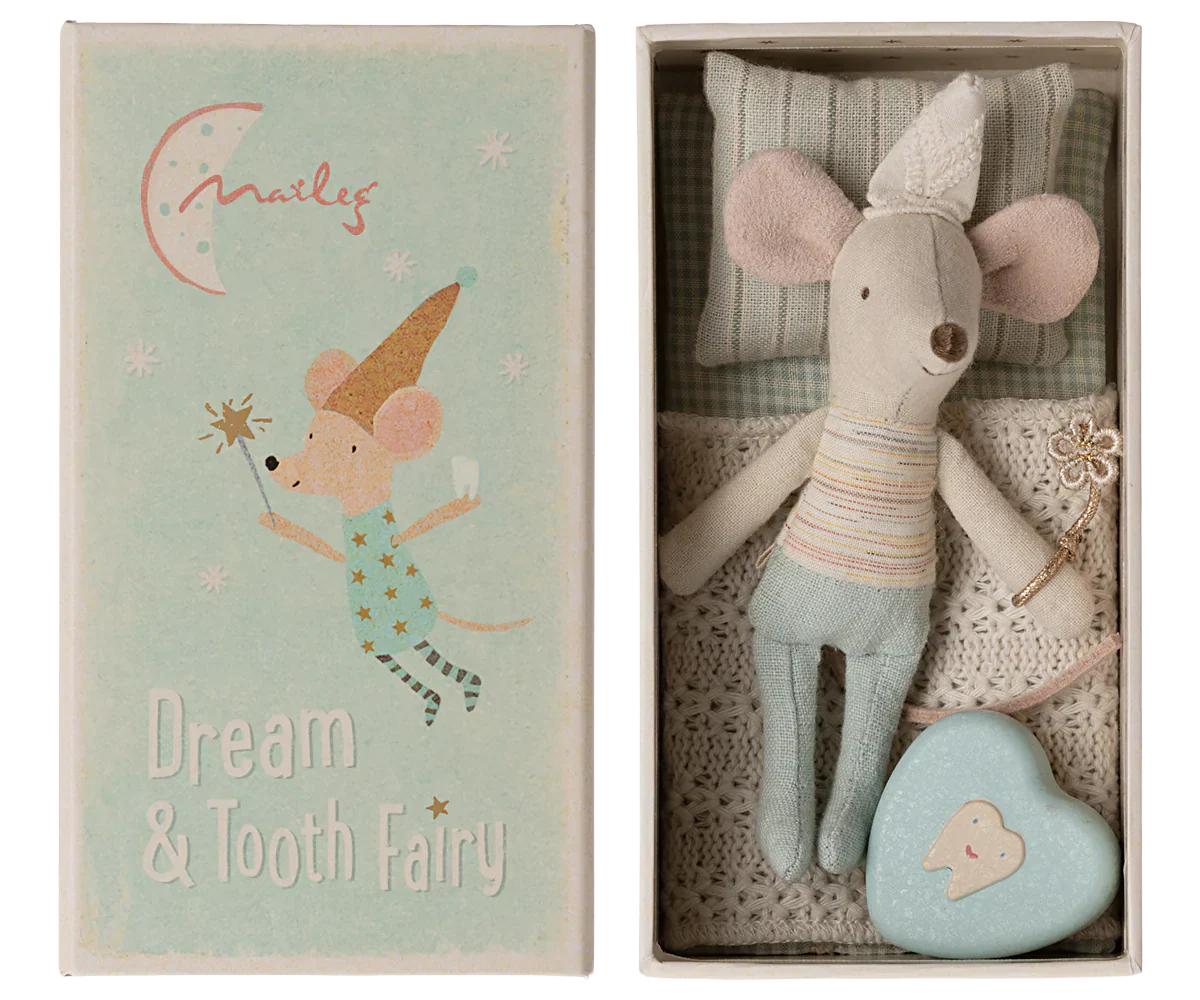 Maileg Tooth Fairy Mouse, Little Brother In Matchbox