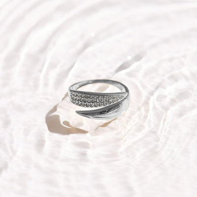 Pavé Crystal Wrap Ring