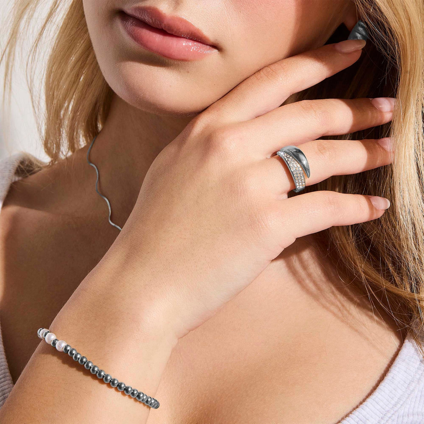 Pavé Crystal Wrap Ring