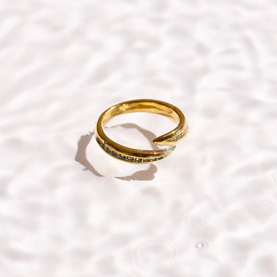 Crystal Curve Wrap Ring