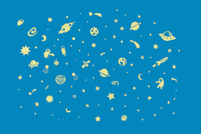 Space Adventure Series Glow in the Dark Wall Stickers