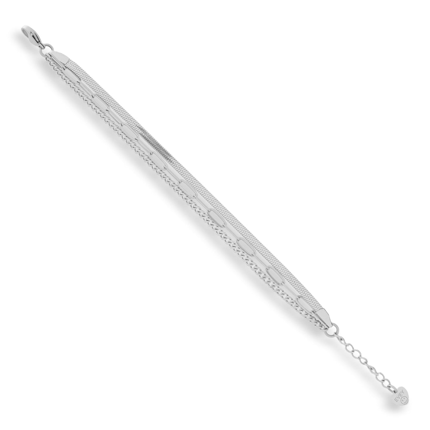 Triple Chain Mixed Link Bracelet