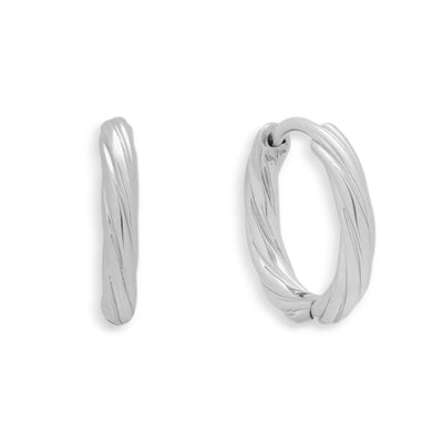 Twist Texture Huggie Hoop Earrings