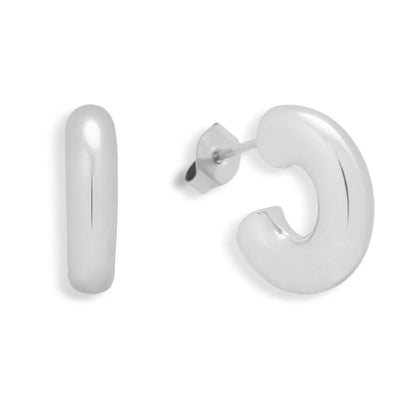 Chunky Curved Hoop Earrings