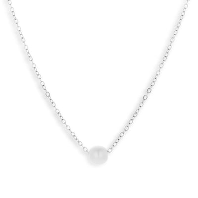 Single Pearl Drop Necklace