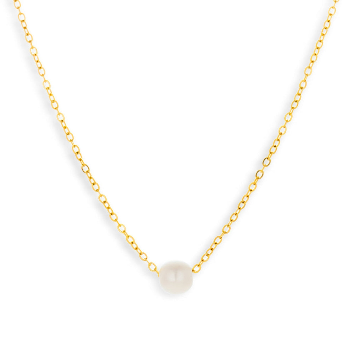 Single Pearl Drop Necklace