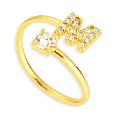 Sparkle Initial Wrap Ring