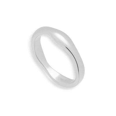Smooth Wave Band Ring