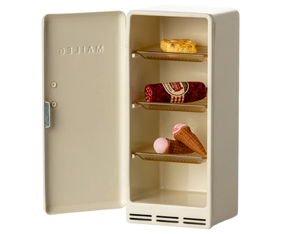 Maileg Metal Fridge, Mouse - Off white