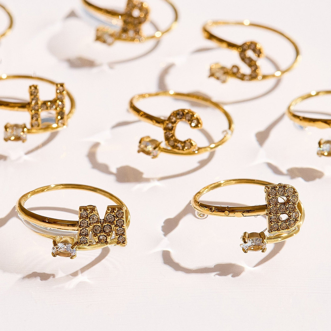 Sparkle Initial Wrap Ring