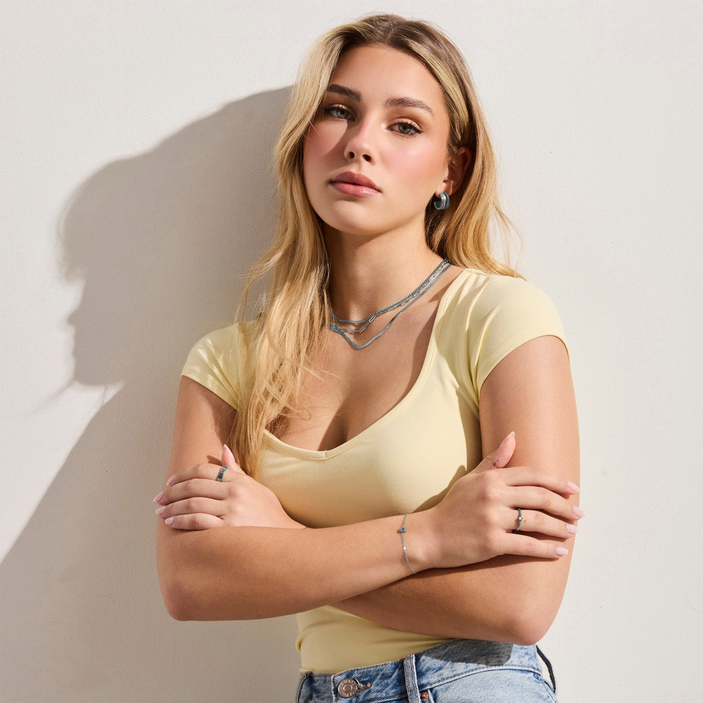 Triple Layer Chain Necklace Set Bundle