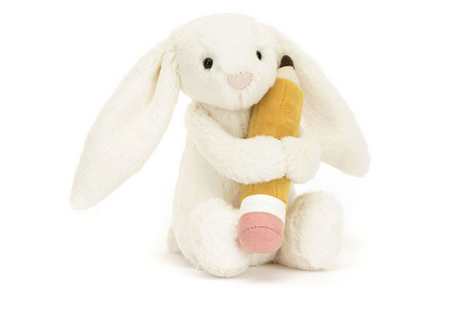 Jellycat Bashful Bunny with Pencil