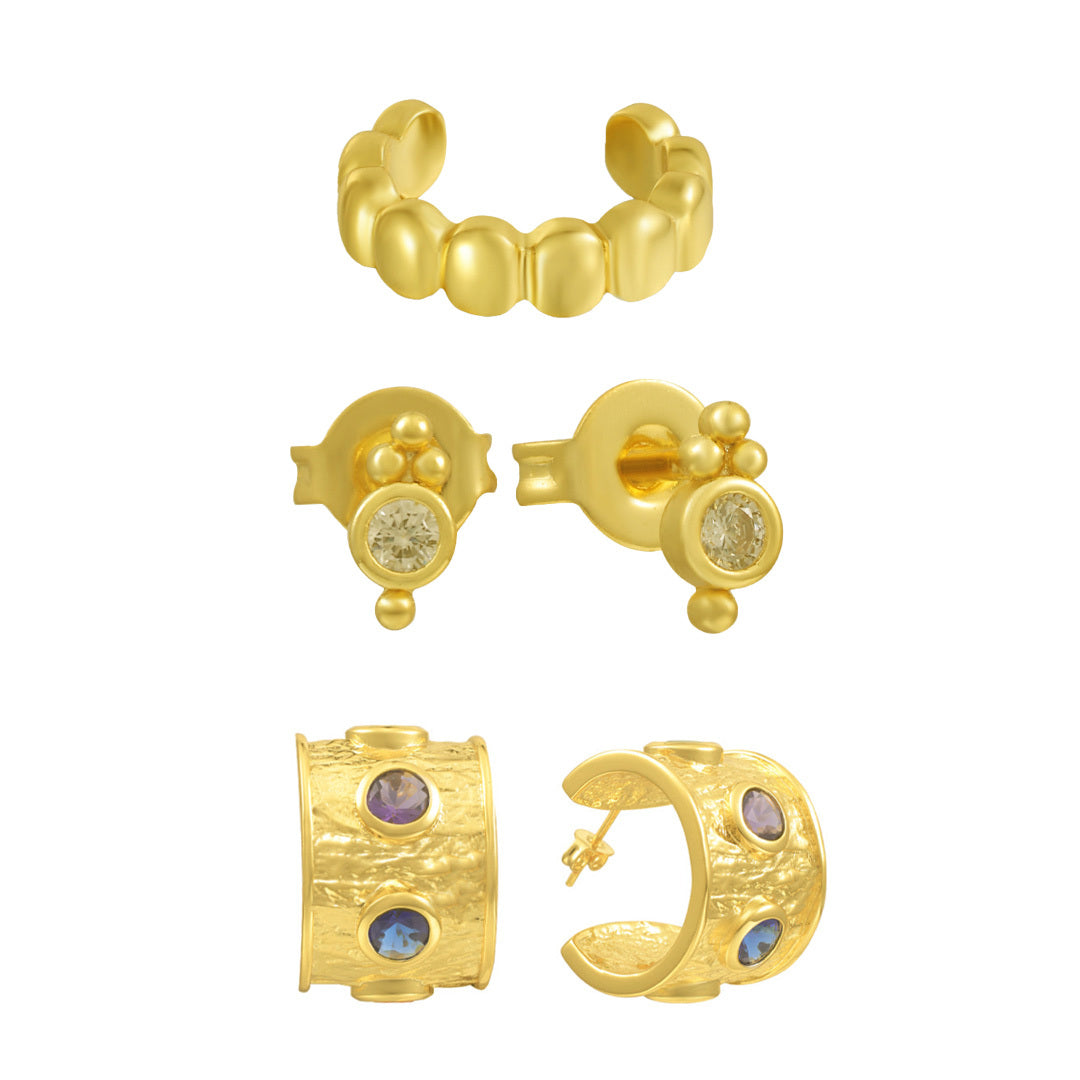 Color Theory Bundle: 3 Piece Earring and Cuff Bundle