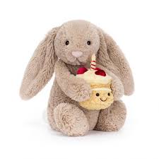 Jellycat Bashful Beige Bunny 'Birthday'
